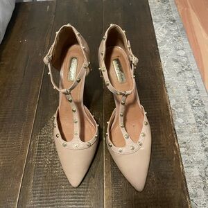 Halogen Nude Studded Heels